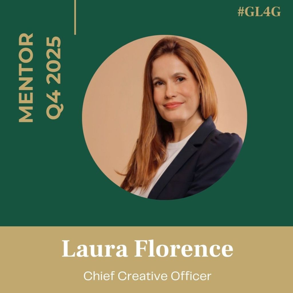 Image of Laura Florence, Chief Creative Officer, featured as a mentor for Q4 2025 for the Good Latinas for Good initiative.