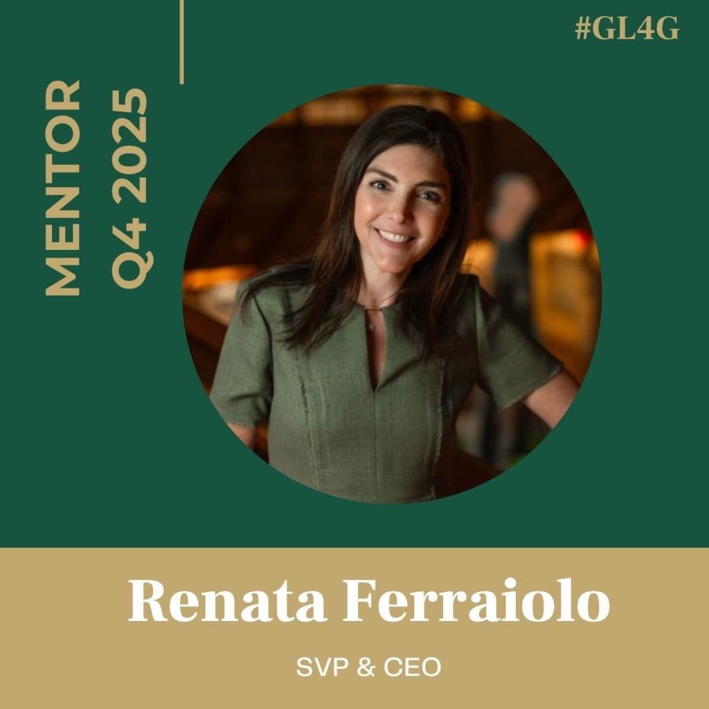 Portrait of Renata Ferraiolo, SVP & CEO, featured as a mentor for Q4 2025 in the Good Latinas for Good program.